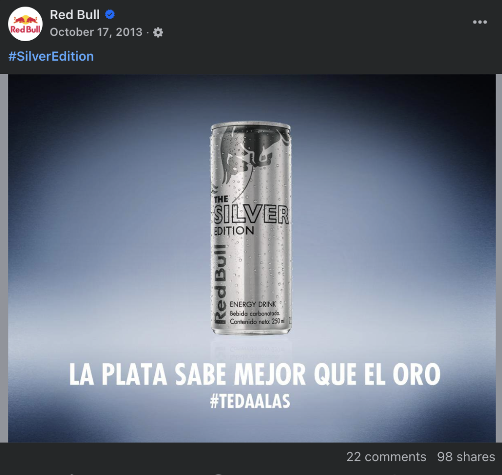 Red Bull Editions - Silver - Facebook Posts